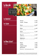 Menu La Bascule - Les omelettes, salades et menu enfant