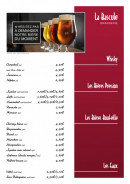 Menu La Bascule - Les whiskies, bières et eaux