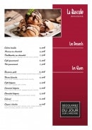 Menu La Bascule - Les desserts et glaces