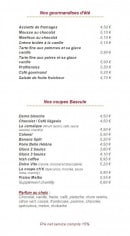 Menu La Bascule - Gourmandises et coupes bascules