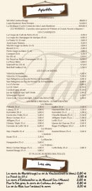 Menu La Taverne du Petit Wasquehal - Les apéritifs et vins