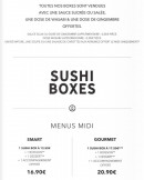 Menu Sushi Shop - Menus midis