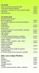Menu Estaminet De Vierpot - Desserts et crêpes
