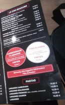 Menu Boston Company - Le coin boucher, pates, ...