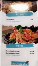 Menu Choko resto - Les pizzas et pâtes