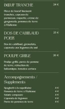Carte et menu de La Famiglia à Valenciennes — Les viandes et poissons suite