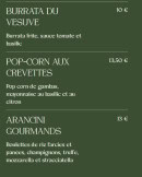 Carte et menu de La Famiglia à Valenciennes — Les entrées suite