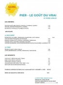 Menu Pier - Le goût du vrai - Carte automne