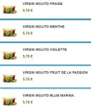 Menu So Drive Burger - Virgin mojito