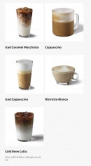 Menu Starbucks Coffee - Les cafés lattes pages 2