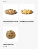 Menu Starbucks Coffee - Les cookies