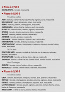 Carte et menu de Pizza Coraléna à Hallennes Lez Haubourdin — Les pizzas