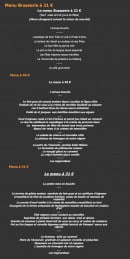 Menu Le relais de Beaufort - Les menus