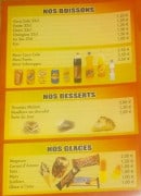 Menu La Roma - Les boissons, desserts, glaces 
