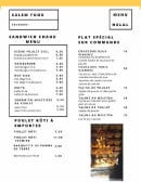 Menu Salem Food - les plats...