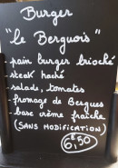 Menu La Berguoise - Les burgers