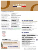 Carte et menu de Maison Peinte Primeur à Bergues — Les pizzas napolitaines, tartes et salades,...
