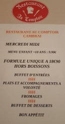 Menu Au Comptoir - Formules