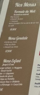 Menu Goudale - Les menus