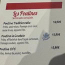 Menu Goudale - Les poutines