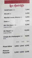 Menu Goudale - Les apéritifs