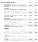 Menu Le Kiosque à Pizzas - Les pizzas gourmandes