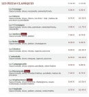 Menu Le Kiosque à Pizzas - Les pizzas classiques