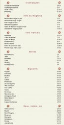 Menu Le Petit Riad - Les champagnes, vi,ns, bièrs,...