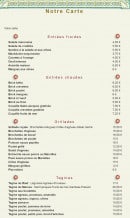 Menu Le Petit Riad - Les entrées, grillades et tagines