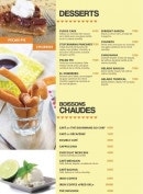 Menu O Mexicain - Desserts et boissons chaudes