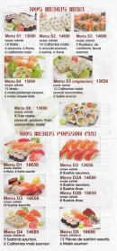 Menu Osaki - Menus maki et poissons cru