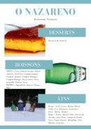 Menu O Nazareno - Les desserts, boissons et vins