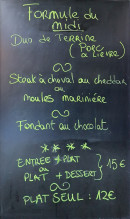 Menu La Régalade - Exemple de menu