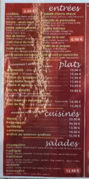 Carte et menu de Hugo à Somain — Entrées et plats...