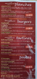 Carte et menu de Hugo à Somain — Planches, burgers...