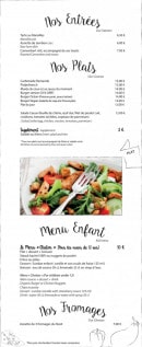 Carte et menu de Estaminet le Bet'leu à Villeneuve d'Ascq — Entées, plats, menu enfant et fromage
