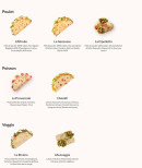 Carte et menu de La Piadineria à Villeneuve d'Ascq — Poulet, Poisson, Veggie