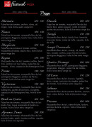 Carte et menu de Le festival pizza la pilaterie à Villeneuve d'Ascq — Les pizzas