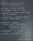 Menu Mercedes Café - Un exemple de l' ardoise du jour