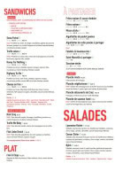Carte et menu de Ninkasi Lille - Lezennes à Villeneuve d'Ascq — Les sandwichs, plats et salades, ...