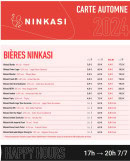 Carte et menu de Ninkasi Lille - Lezennes à Villeneuve d'Ascq — Les bières