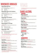 Carte et menu de Ninkasi Lille - Lezennes à Villeneuve d'Ascq — Les vins, whiskies, et cocktails
