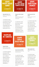 Menu Salad&Co - Les soupes