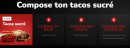 Menu Kassia Food - Les tacos sucré