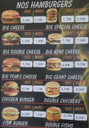 Menu King Food - Les hamburgers