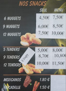 Menu King Food - Les snacks