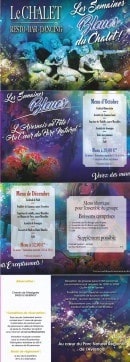 Menu Le chalet - menu semaine bleu