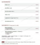 Menu Le Kiosque à Pizzas - Les boissons et menus