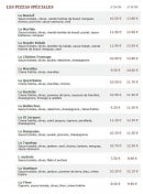Menu Le Kiosque à Pizzas - Les pizzas spéciales