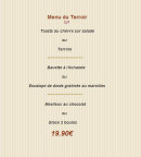 Menu La Bascule - Le menu du terroir